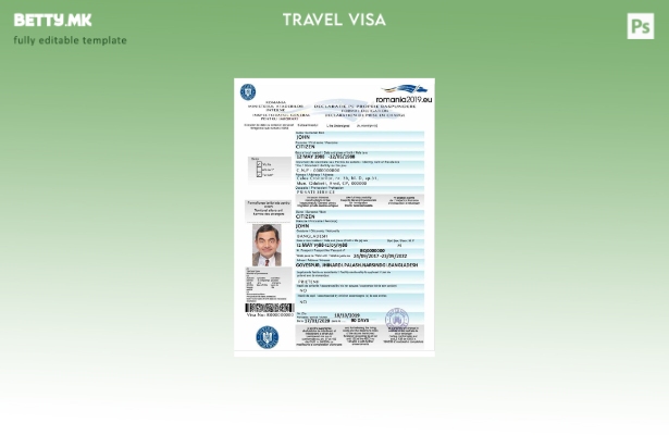 Модерен стил на Романија и шаблон за виза